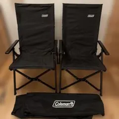 使用回数少ない美品 Coleman ツーウェイキャプテンチェア ブラック 2脚