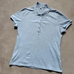 ユニクロ グレー 半袖 ポロシャツ