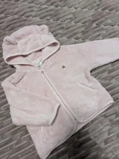 値下げ☆フリース フード付きトレーナー ピンク　80サイズ