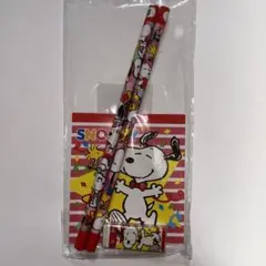 スヌーピー　カラフル４点　文房具セット　2B 消しゴム　ノート