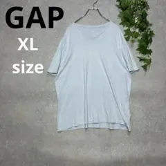 ギャップ　Tシャツ　半袖　シンプル　オーバーサイズ　ラフ　水色　XL