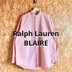 90s Ralph Lauren BLAIRE スタンドカラーシャツ ピンク