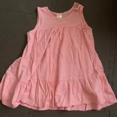 H&M ノースリーブ ピンクワンピース 12-18M