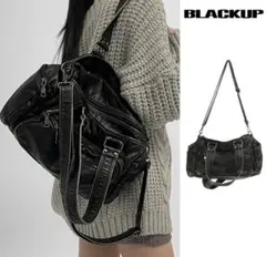 BLACKUP ブラックショルダーバッグ