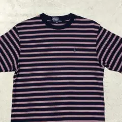 ポロバイラルフローレン 半袖Tシャツ ボーダー ポニー刺繡 Lサイズ相当