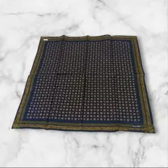 新品 Christian Dior ネイビー ハンカチ 綿100%