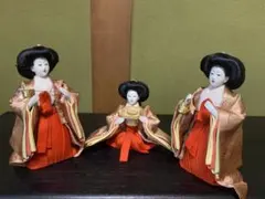 雛人形セット 赤金 中型 ひな祭り