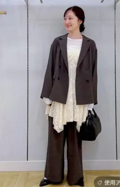 ダークグレー テーラードジャケット ダブルブレスト