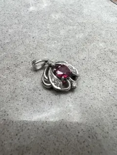 【ペンダントトップ】Pt900 ルビー0.68ct/ダイヤ0.11lt