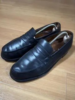 クロケット＆ジョーンズ BOSTON ローファー7E モミ革 箱付き 黒 - メルカリ