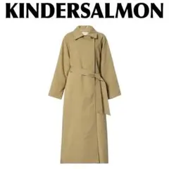 KINDER SALMON オフホワイトロングコート ノエラ NOELA ファートリム2WAYロングコート （オフホワイト