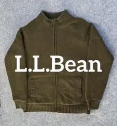 【希少美品】L.L.Bean ウールドライバーズニット 裏ボア フルジップ L