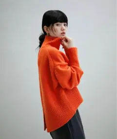 ADAM ET ROPE' FEMME タートルショートニットプルオーバー