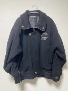 バジエ VAGIIE 古着 ニット切り替え ミックスブルゾン 48 黒