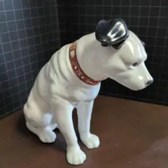 美品！希少品！ヴィンテージ陶器 ビクター犬 ニッパー君（NIPPER）首輪