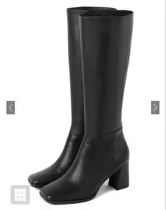 折らずに発送　グレイル　GRL スクエアトゥロングブーツ[zr721a]