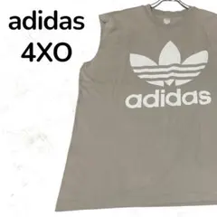 【人気】adidas アディダス トレフォイルロゴノースリーブ グレー 4XOのサムネイル