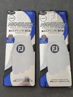 FootJoy　ナノロック　ツアー ゴルフグローブ 右手用 22cm 2枚のサムネイル