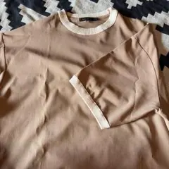 NIKO AND... バイカラー Tシャツ ベージュ