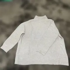 GU タートルネックニット ベージュブラウン L