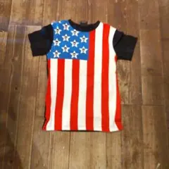 CHUBBYGANG アメリカ国旗風 Tシャツ 160のサムネイル