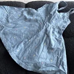 水色刺繍ジャンバースカート 120 メゾピアノ