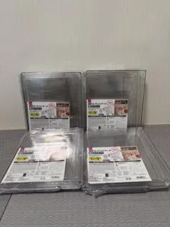 DAISO 透明コレクションケース 組み立てタイプ 前開き扉 4個セット
