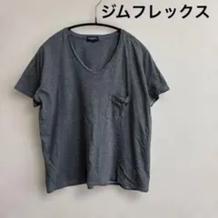 ジムフレックス　Tシャツ　Vネック　グレー　14 フレンチスリーブ　ポケットのサムネイル