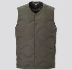 オリーブグリーン ウルトラライトダウンコンパクトベスト（キルト） UNIQLO