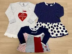 女の子 90cm〜95cm ワンピース 長袖 3点セット まとめ売り 秋冬服