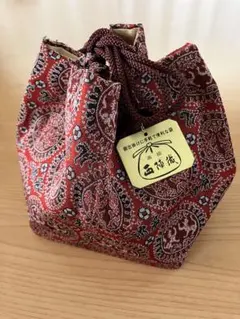 【新品・未使用】西陣織 和装 巾着袋 赤