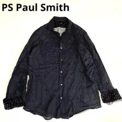 PS Paul Smith ドット柄 リネン100% 長袖シャツ Lのサムネイル