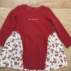 moujonjon 花柄スカート付き長袖トップス 110