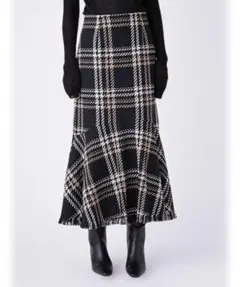 美品最終お値下げ中ミラオーウェン美品チェック柄マーメイドロングスカート