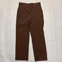ZARAブラウン麻素材テーパードパンツMサイズRN77302