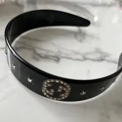 GUCCI クリスタル インターロッキングG ヘアバンド カチューシャのサムネイル