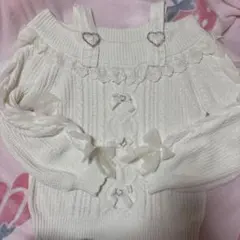 LIZLISA　オフショルフェザーニットトップス