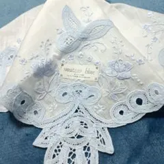 【新品】swatow blue ハンカチ 刺繍 レース　汕頭 ブルーミング中西のサムネイル