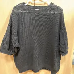 HINSON メッシュ クルーネック半袖ニット　FREAK’S STORE購入のサムネイル