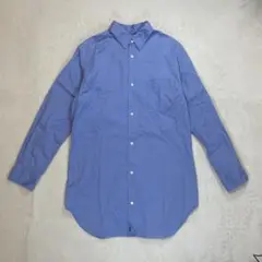 【O89】　JUNYA WATANABE　バックスリットシャツ　XS　ブルー青のサムネイル