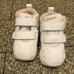 ASICS ベビーシューズ ホワイト/ゴールド