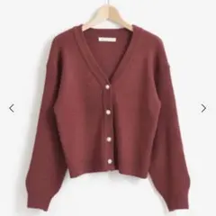 新品　マジェスティックレゴン　ウォッシャブルVニットカーディガン