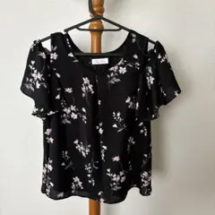 Bye Bye 花柄 半袖シャツ M 黒のサムネイル