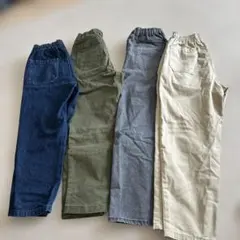 UNIQLO、GU 130〜140 ゴムウエストデニムパンツ4本セット