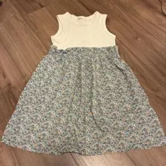 BEAMS mini ノースリーブ花柄ワンピース