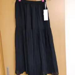 最終価格【新品、未使用】サマンサモスモスリズム ティアードスカート ブラック