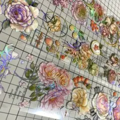 海外マスキングテープ 切り売り PET コラージュ ボタニカル 花 - メルカリ