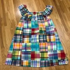 エックスガールステージス 120cm チェック ワンピース