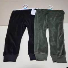 パンツ2点セット（黒・緑）