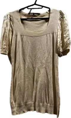 BCBGMAXAZRIA 白 ニットトップス Sサイズ ♬シルク混